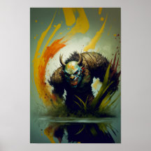 Orc Krigare Fantasy Affisch | Gamer Art 4