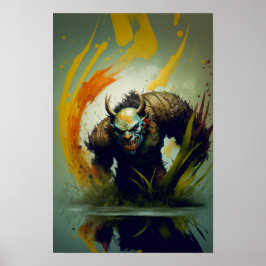 Orc Krigare Fantasy Affisch | Gamer Art 4