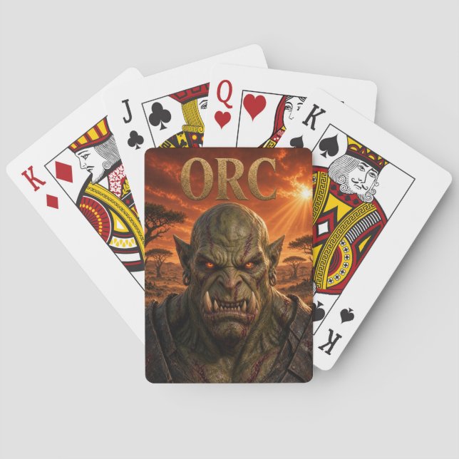 Orc spelkort, pokerkort casinokort (Baksidan)