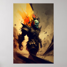 Orc Warlord Fantasy Affisch | D&D Dekor 3