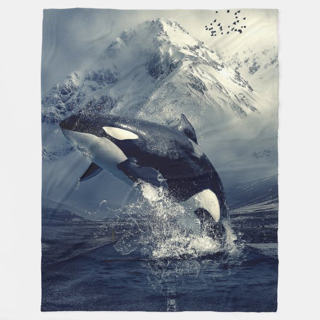 ORCA, aka SPÄCKHUGGARE Fleecefilt (Framsidan)
