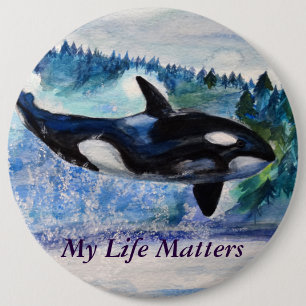 Orca älskare Nature friely Badge Knapp
