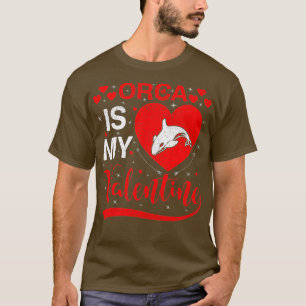 Orca är min hjärthjärthjärtsform Orca Fish Valenti T Shirt