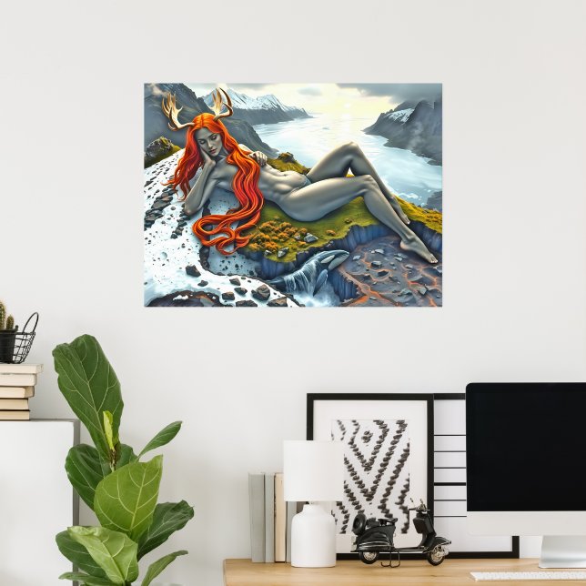 Orca Beneath the Goddess Poster (Hemmakontoret)
