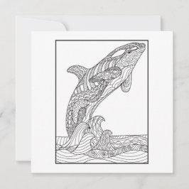 Orca Black and White Card Kort