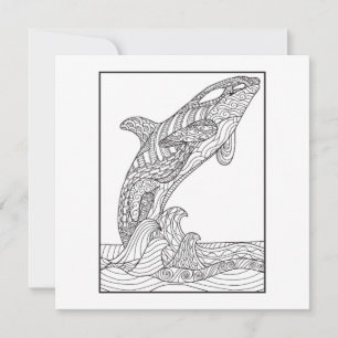 Orca Black and White Card Kort