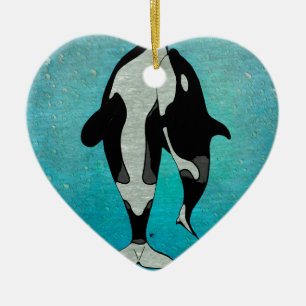 Orca Blue Julgransprydnad Keramik