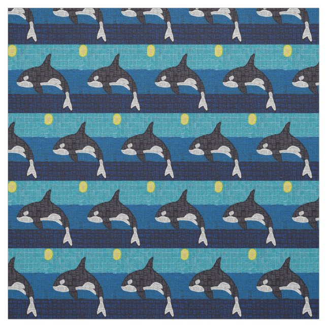 Orca - Bomullstwilltyg Tyg (Provkarta)