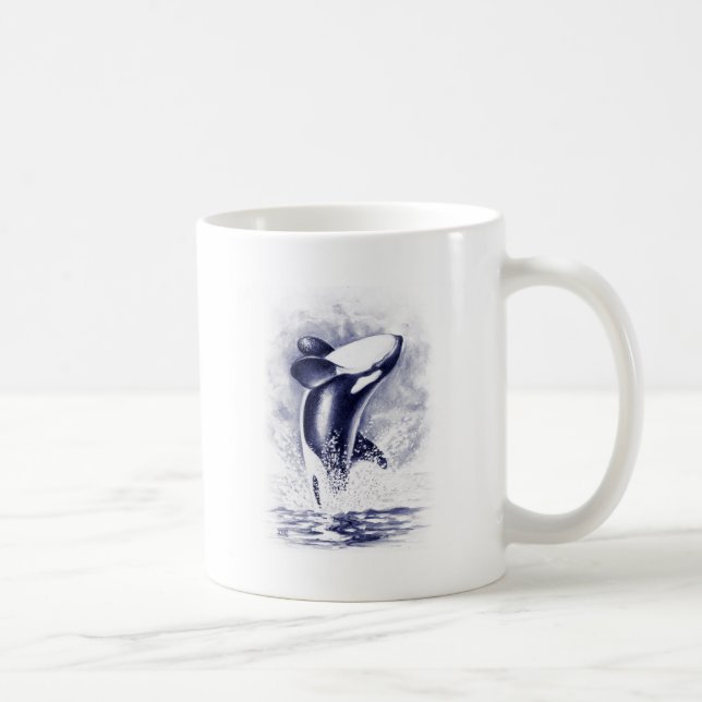 Orca Breaching Kaffemugg (Höger)