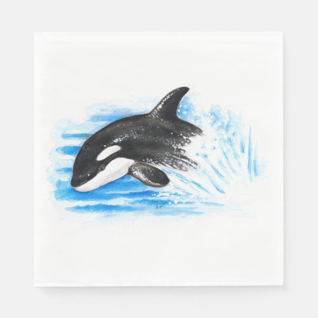 Orca Breaching Pappersservett (Framsidan)
