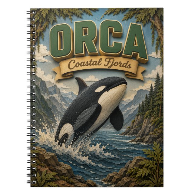 Orca Coastal Fjords POPCUT Anteckningsbok (Framsidan)