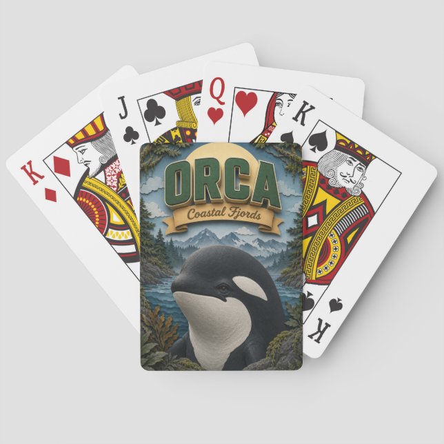 Orca Coastal Fjords POPCUT Casinokort (Baksidan)