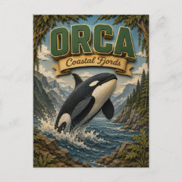 Orca Coastal Fjords POPCUT Vykort