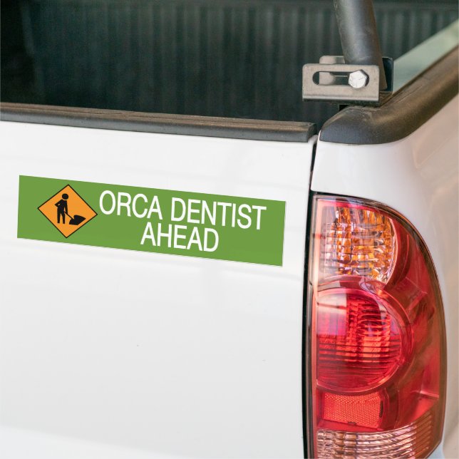 Orca Dentist Ahead Bildekal (På lastbil)