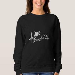 Orca Dolphin Whale Hjärtslag Hjärtfrekvens Hjärtli T Shirt