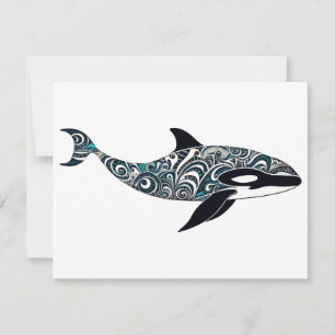 Orca doodle Small Anteckningskort