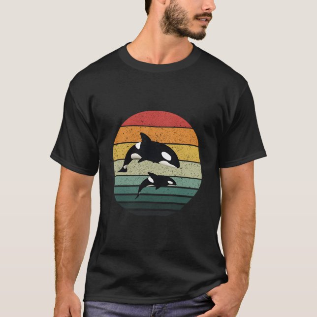 Orca Family Er Whale Family T Shirt (Framsida)
