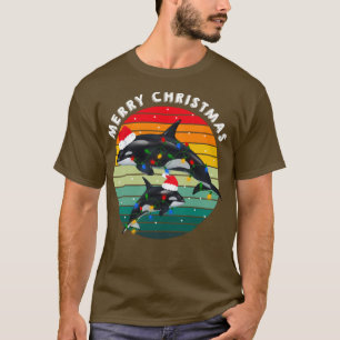 Orca Family Vintage Retro Killer Whale Family T Shirt