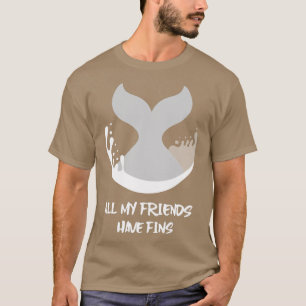Orca Fish Whale Dolphin Shark Sjöjungfru Mina vänn T Shirt