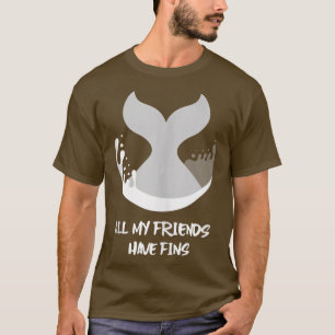 Orca Fish Whale Dolphin Shark Sjöjungfru Mina vänn T Shirt