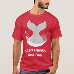 Orca Fish Whale Dolphin Shark Sjöjungfru Mina vänn T Shirt