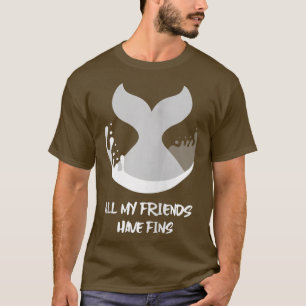 Orca Fish Whale Dolphin Shark Sjöjungfru Mina vänn T Shirt