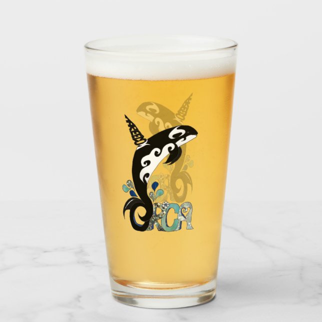 Orca Freedom Art Glass Kopp (Framsida fylld)