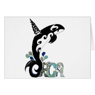 Orca Freedom Art Hälsningskort