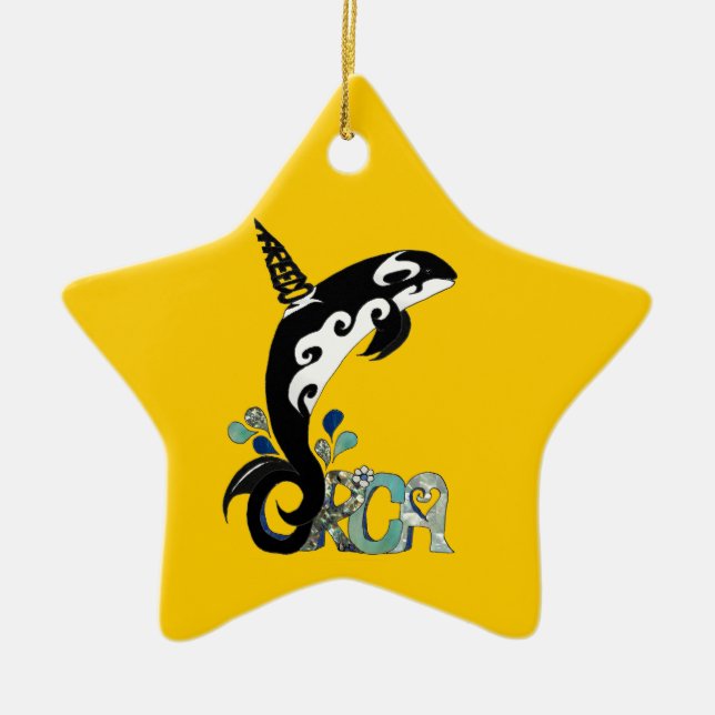 Orca Freedom Art Julgransprydnad Keramik (Framsidan)