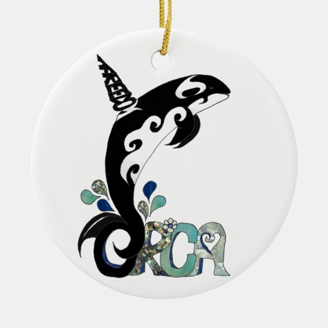 Orca Freedom Art Julgransprydnad Keramik (Framsidan)