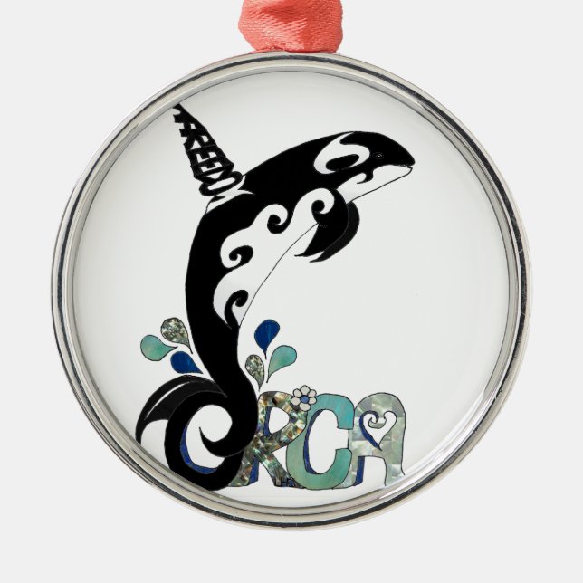 Orca Freedom Art Julgransprydnad Metall (Framsidan)