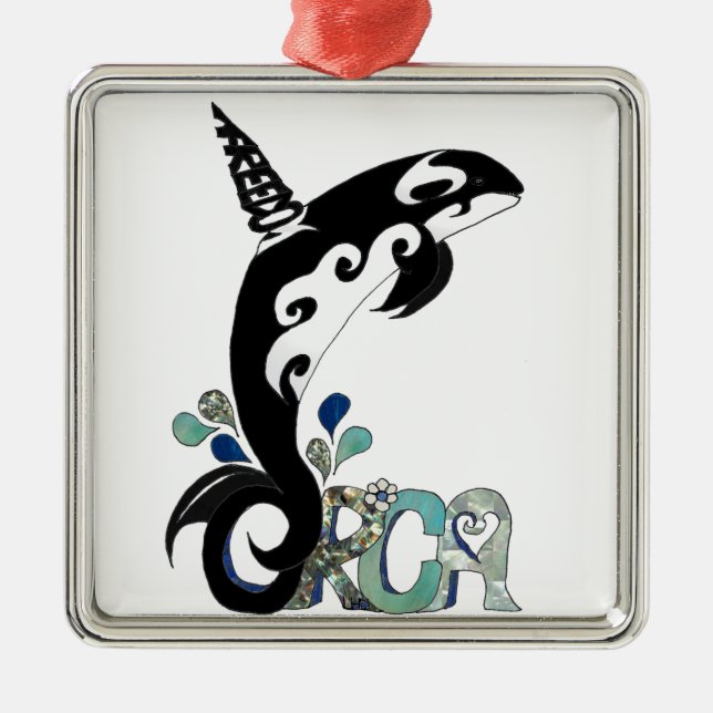 Orca Freedom Art Julgransprydnad Metall (Framsidan)