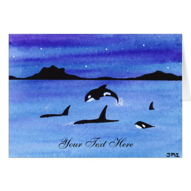 Orca Hälsningskort (Framsidan Horizontal)