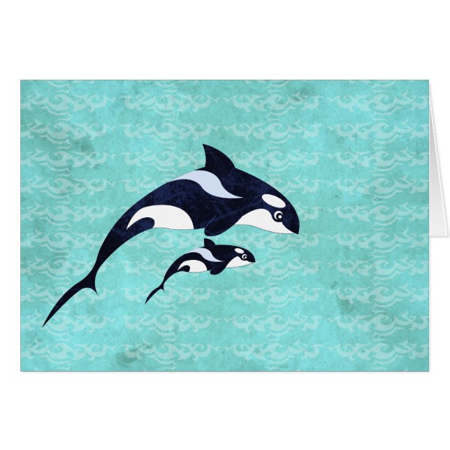 Orca Hälsningskort (Framsidan Horizontal)