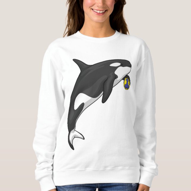 Orca Handball-spelare Handball T Shirt (Framsida)