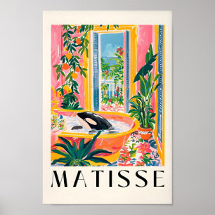 Orca i Bathtub Poster, Matisse Print, Maximalist Poster
