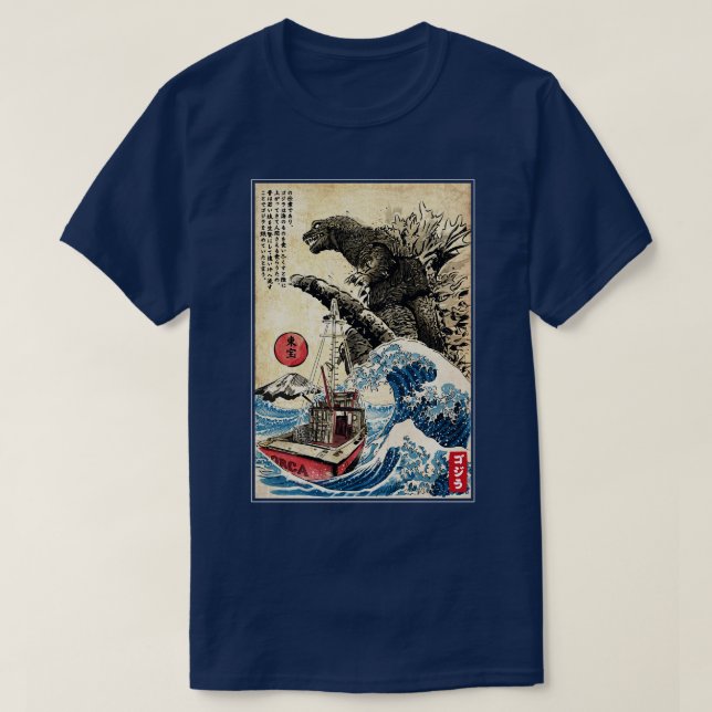 Orca i Japan Kids Hoodie T Shirt (Design framsida)