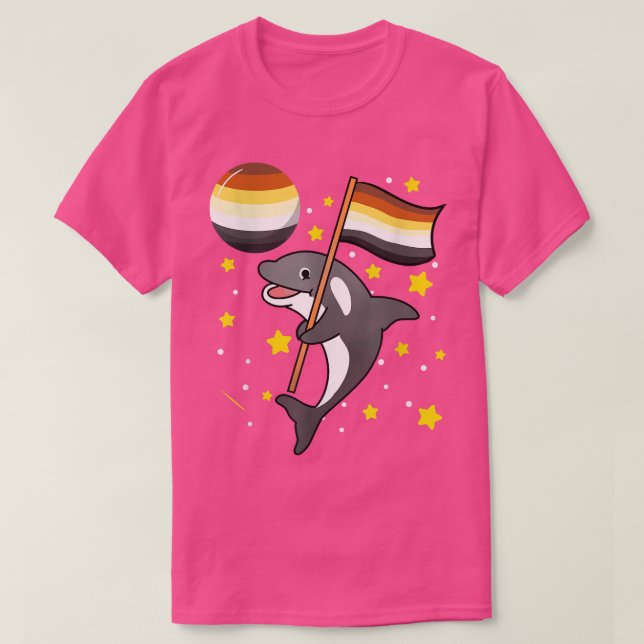 Orca i Pridet Rymdgummi T Shirt (Design framsida)
