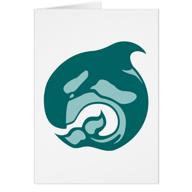 orca-ikon hälsningskort (Framsidan)