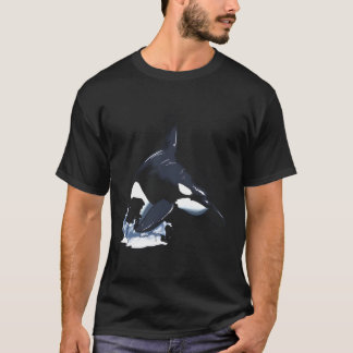 Orca Jumps ut ur Vatten Er Whale Sword Whale o T Shirt