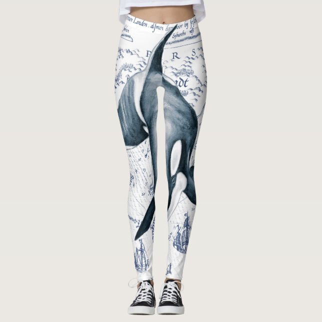 Orca Karta Blue Leggings (Framsida)
