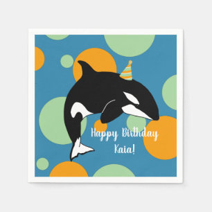 Orca Killer Whale Birthday Pappersservett