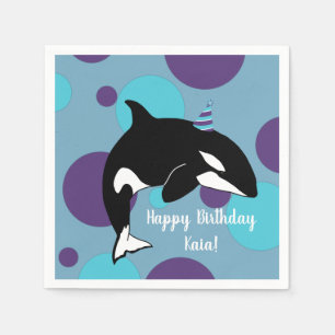 Orca Killer Whale Birthday Pappersservett
