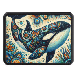 Orca Killer Whale Blommigt Whimsical Nautical Beac Dragkroksskydd
