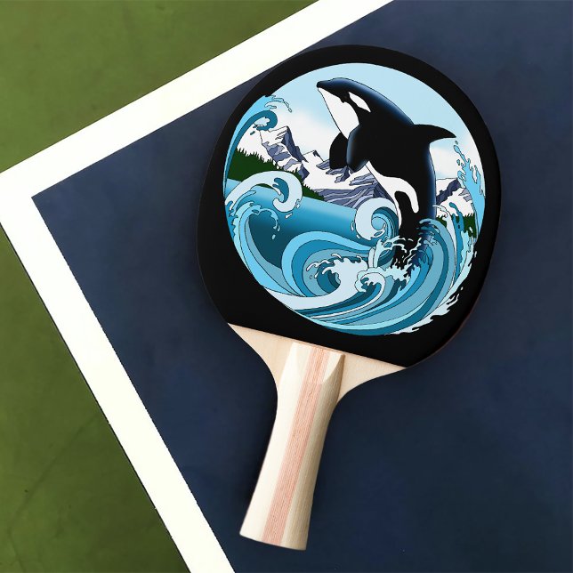 Orca Killer Whale Blue Ocean Pingisracket (Skapare uppladdad)