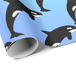 Orca Killer Whale Blue Presentpapper