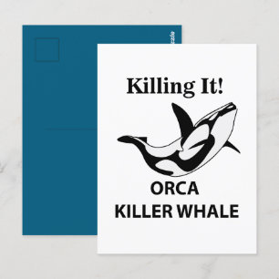 Orca Killer Whale dödar det roligt Vykort