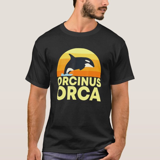 Orca Killer Whale Dolphin Marine Science Biolog T Shirt (Framsida)