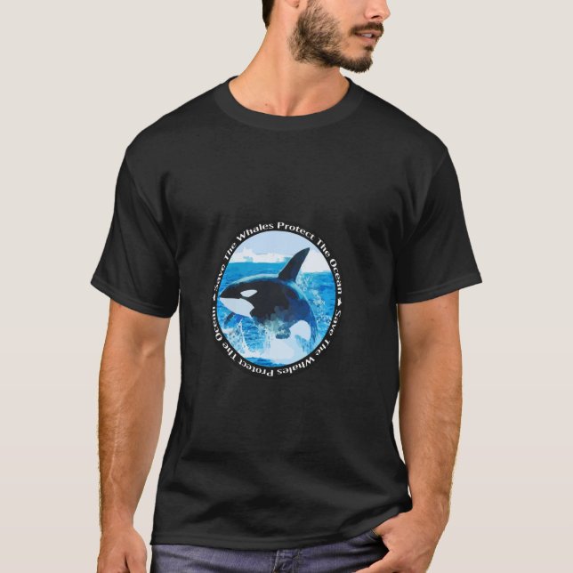 Orca Killer Whale Earth Day Activist Ocean Marine  T Shirt (Framsida)