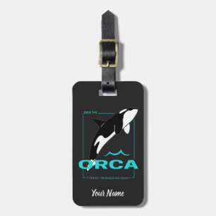 Orca Killer Whale för en tjej som bara kärlek Orca Bagagebricka